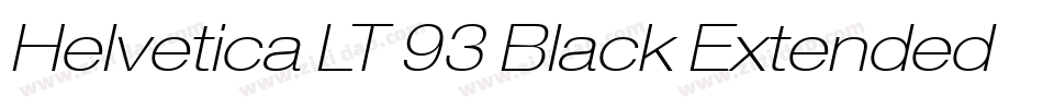 Helvetica LT 93 Black Extended Oblique字体转换